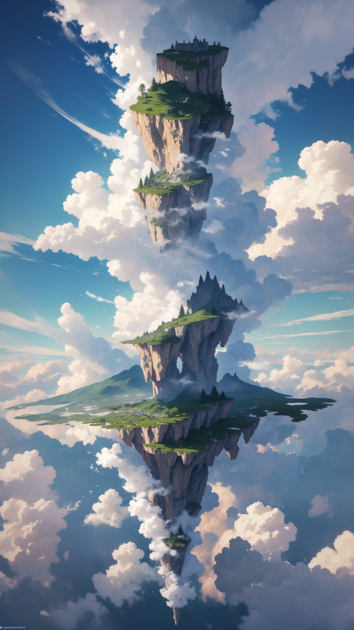 96 2k手机壁纸:空岛 #壁纸