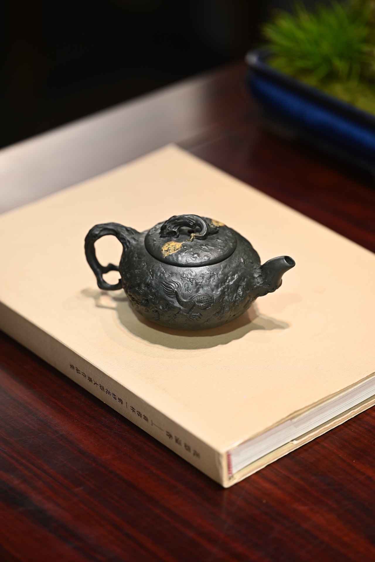 宜兴紫砂壶陈真全手工隐龙供春墨绿泥200cc