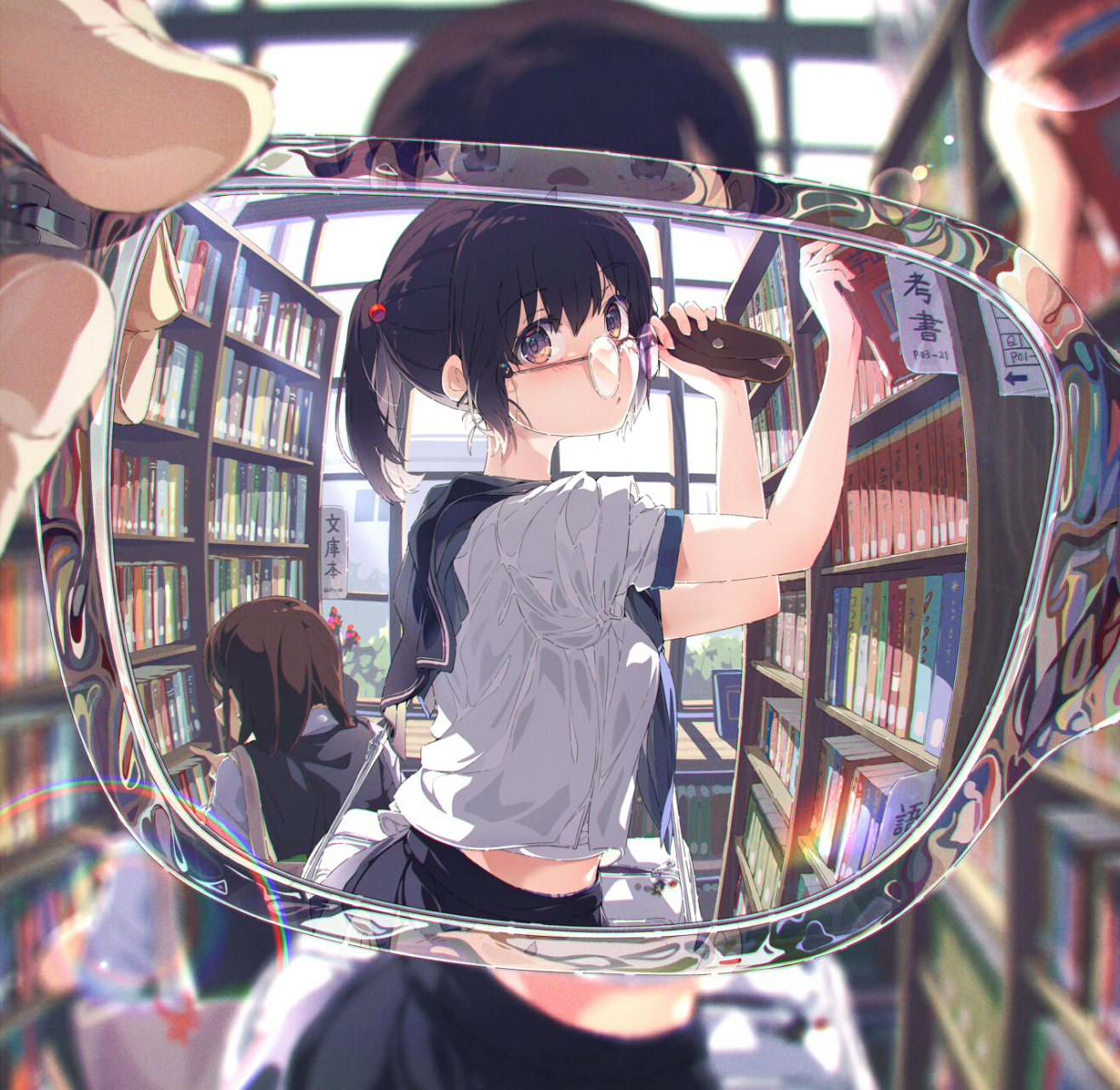 戴眼镜的可爱女孩子 #二次元美图