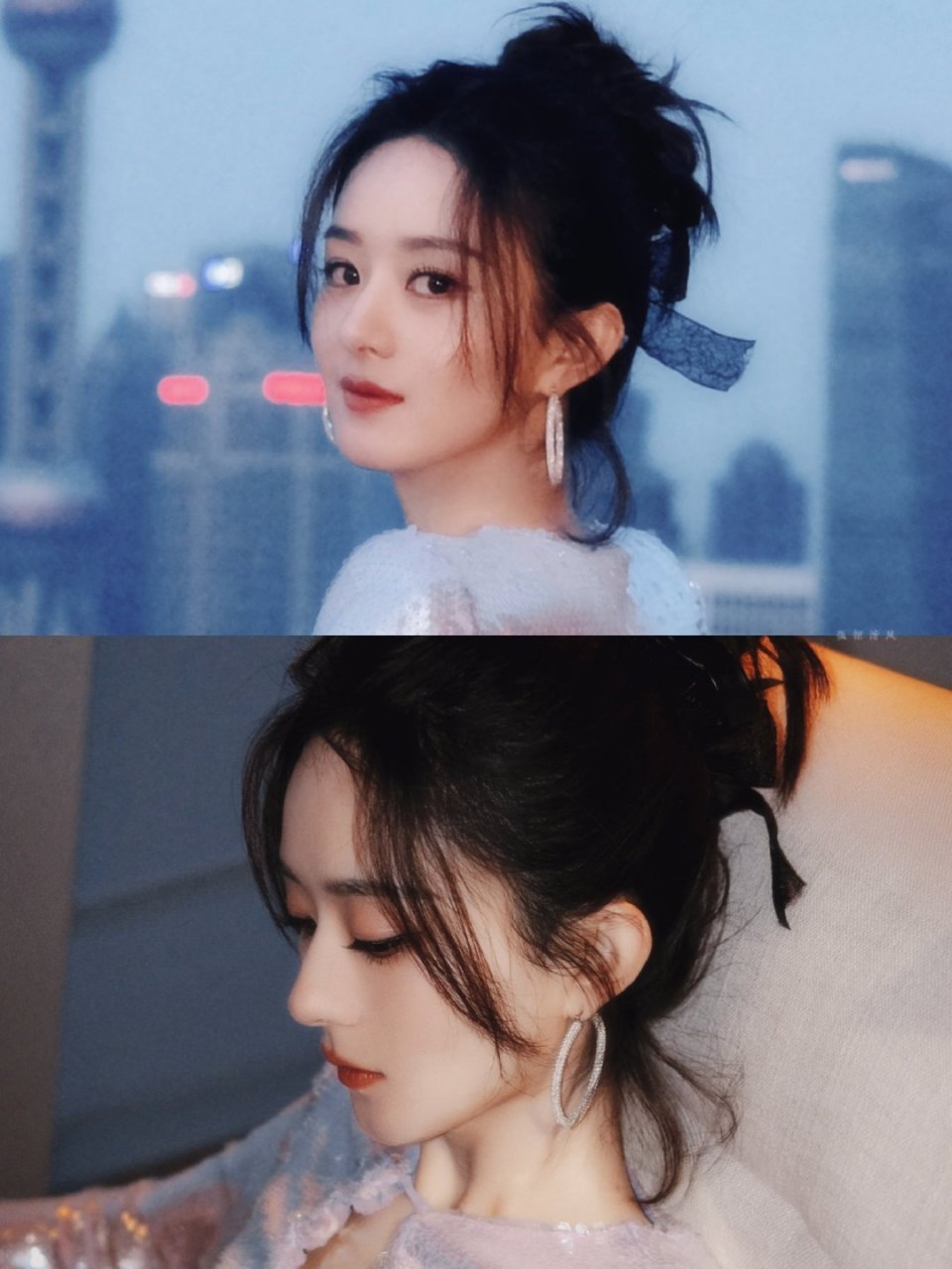 赵丽颖今日品牌活动的妆造好美啊!