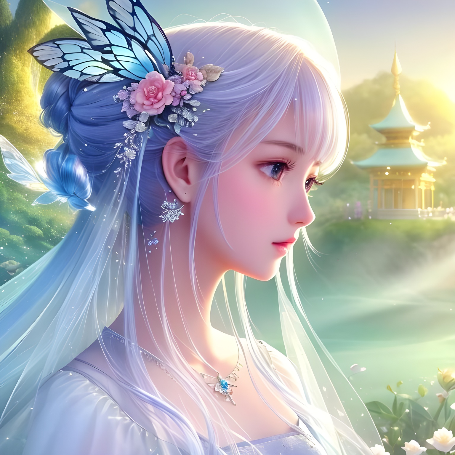 新出的头像,仙女范十足,百度头像又好换了