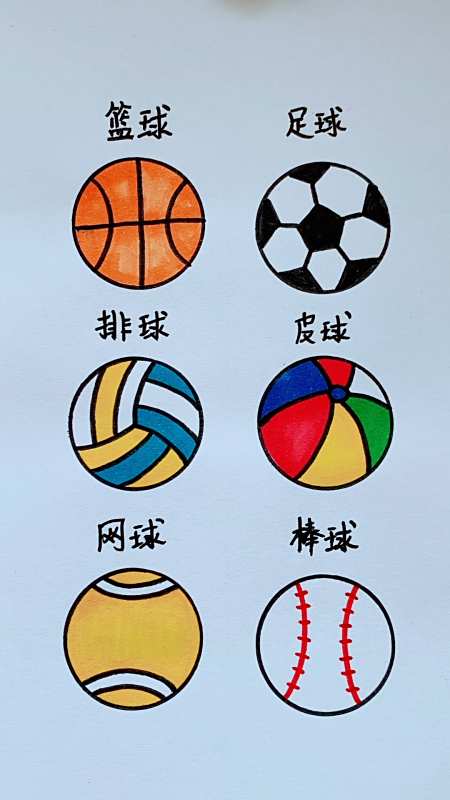 圆画各种球你还会画什么球