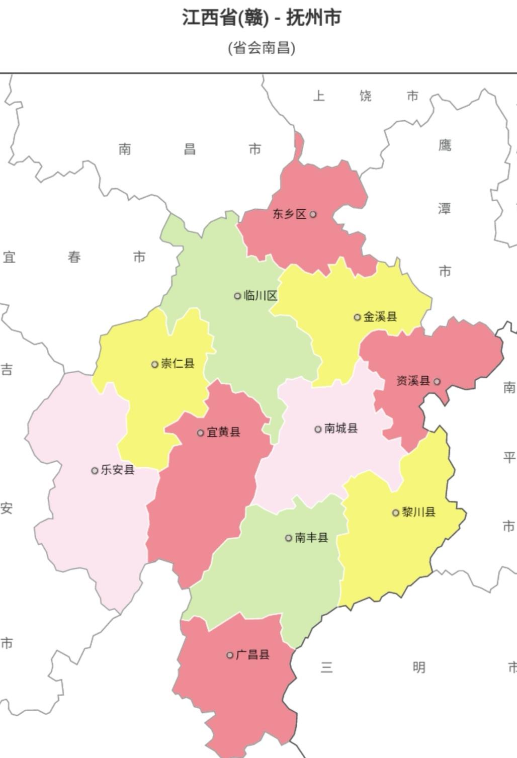 江西省各市县地图图片
