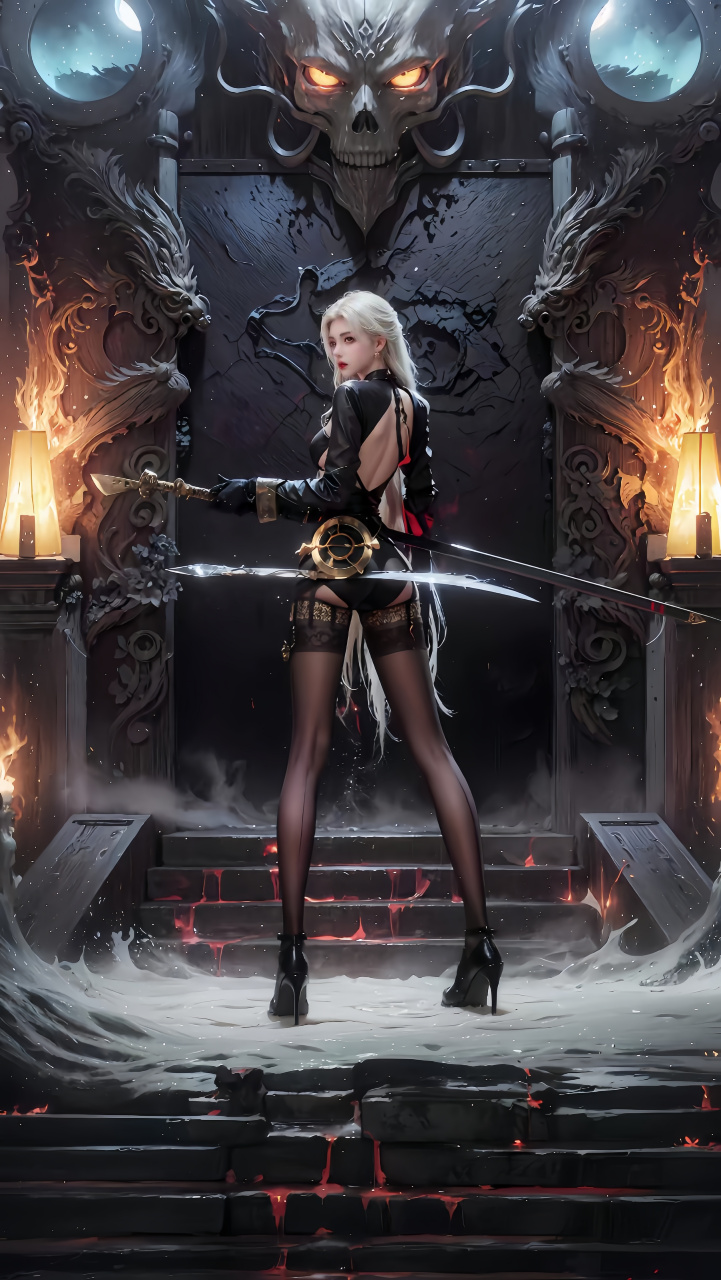 她的眼神坚定而果敢,仿佛在向世界宣告她的存在.