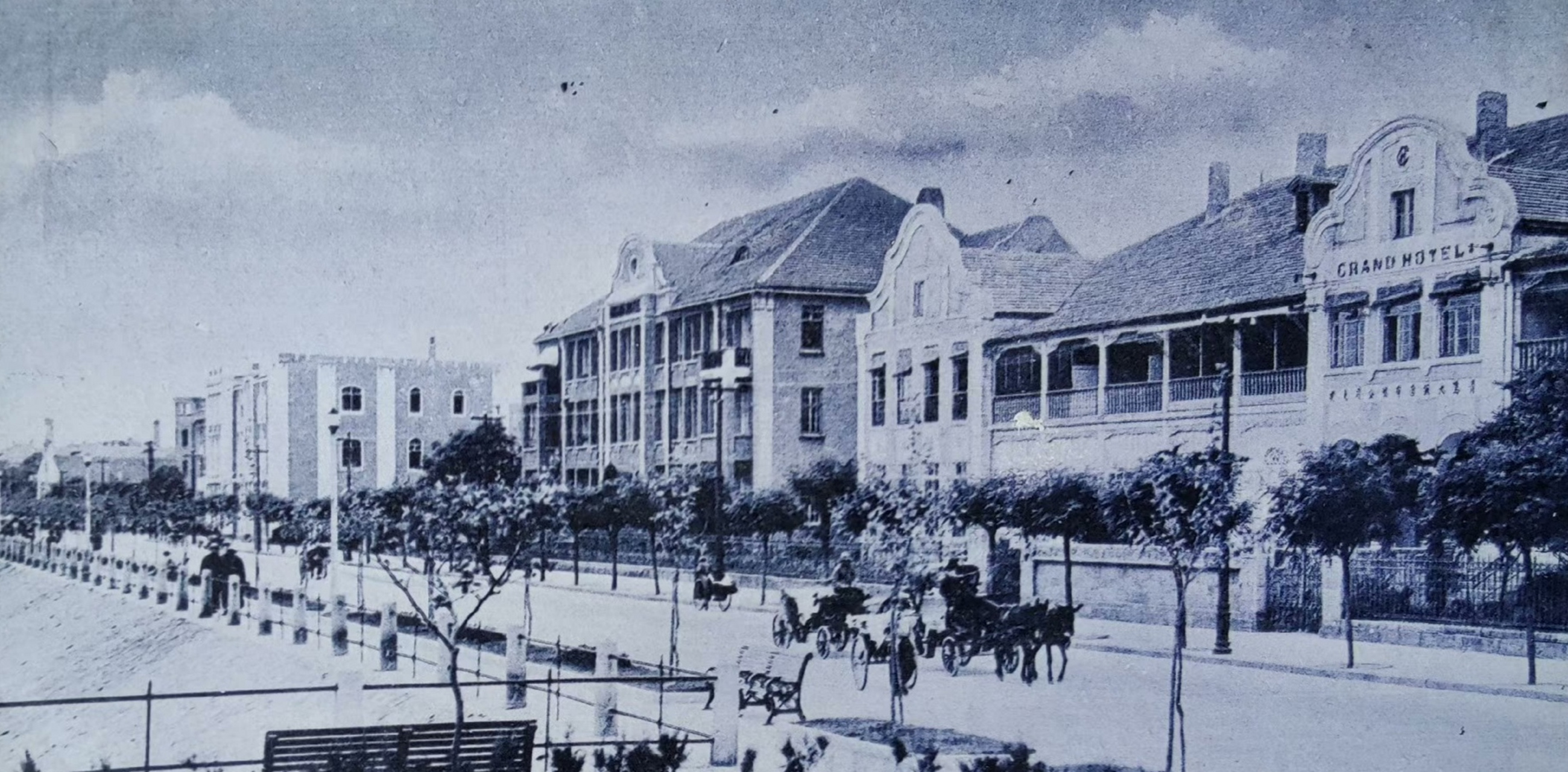 青岛亨利王子饭店(现青岛大饭店)～民国初期老明信照片.