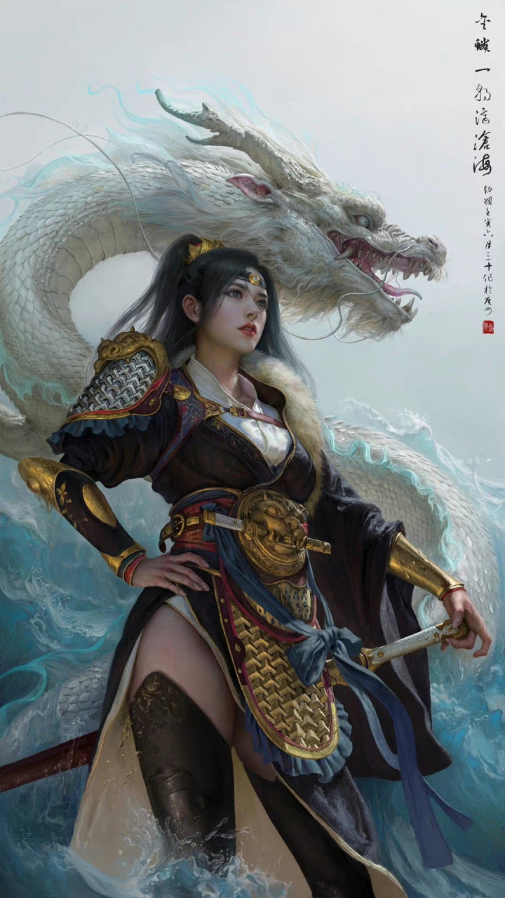 建模欣賞:龍與女孩,by 小火火不是老司機222,原畫:鉑羽.