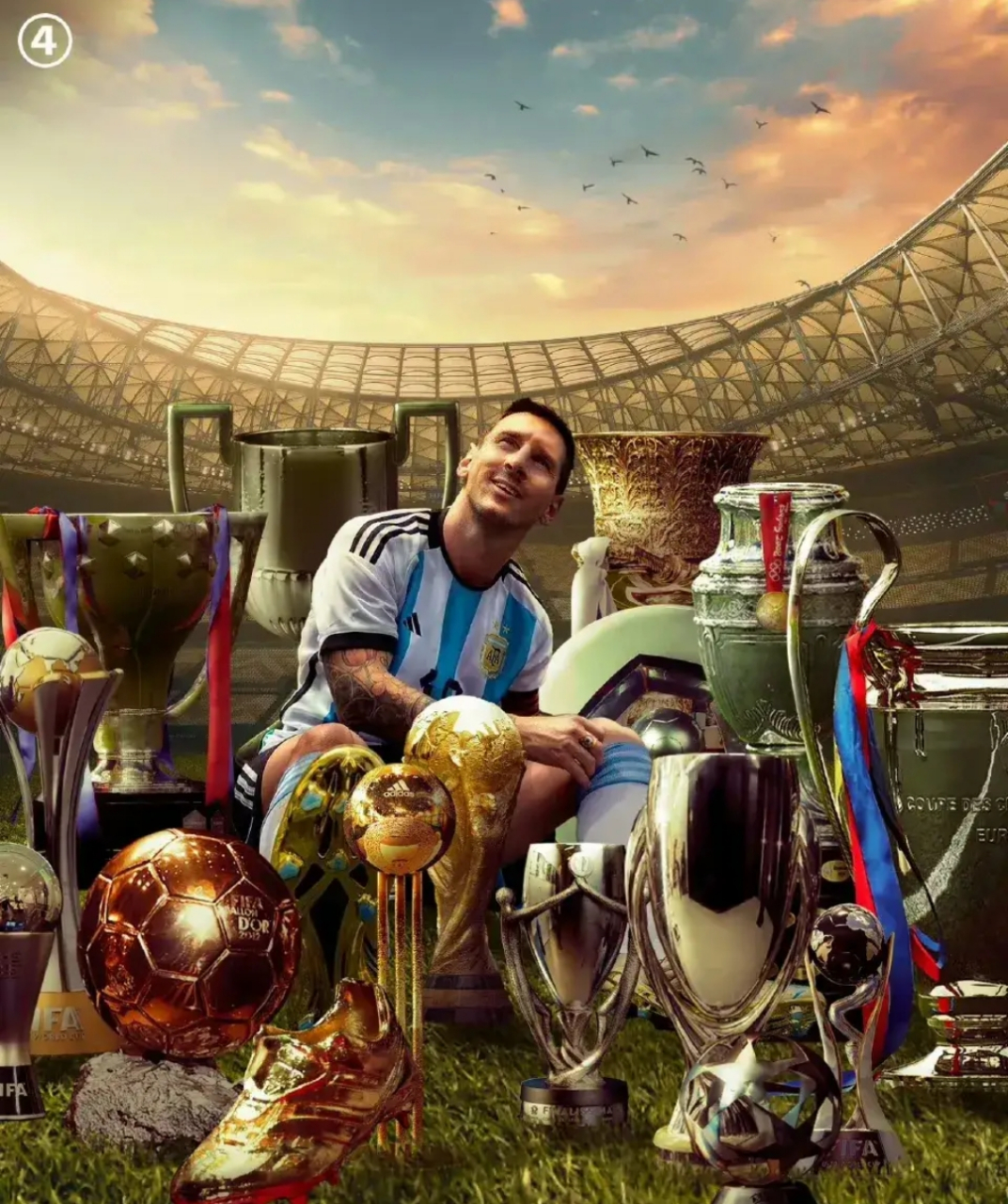 梅西离开巴萨获得的荣誉!