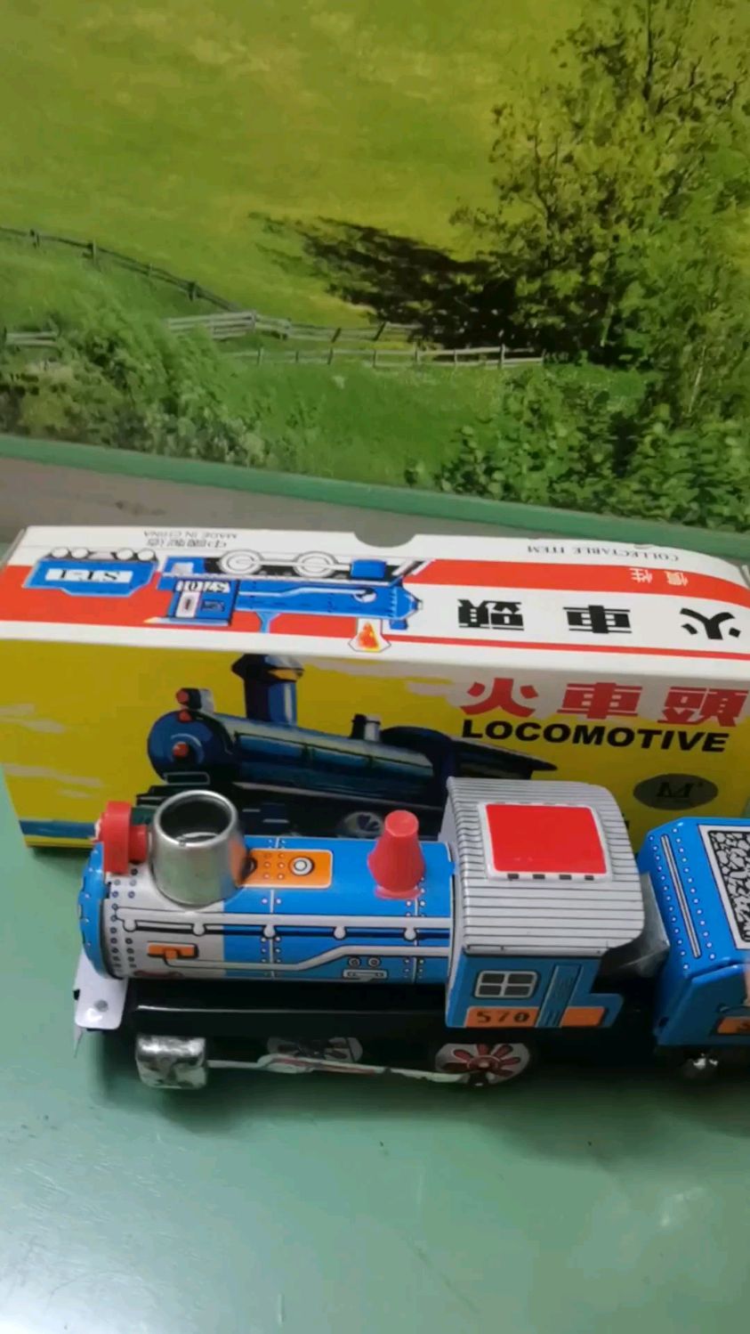 怀旧玩具老铁皮玩具火车头