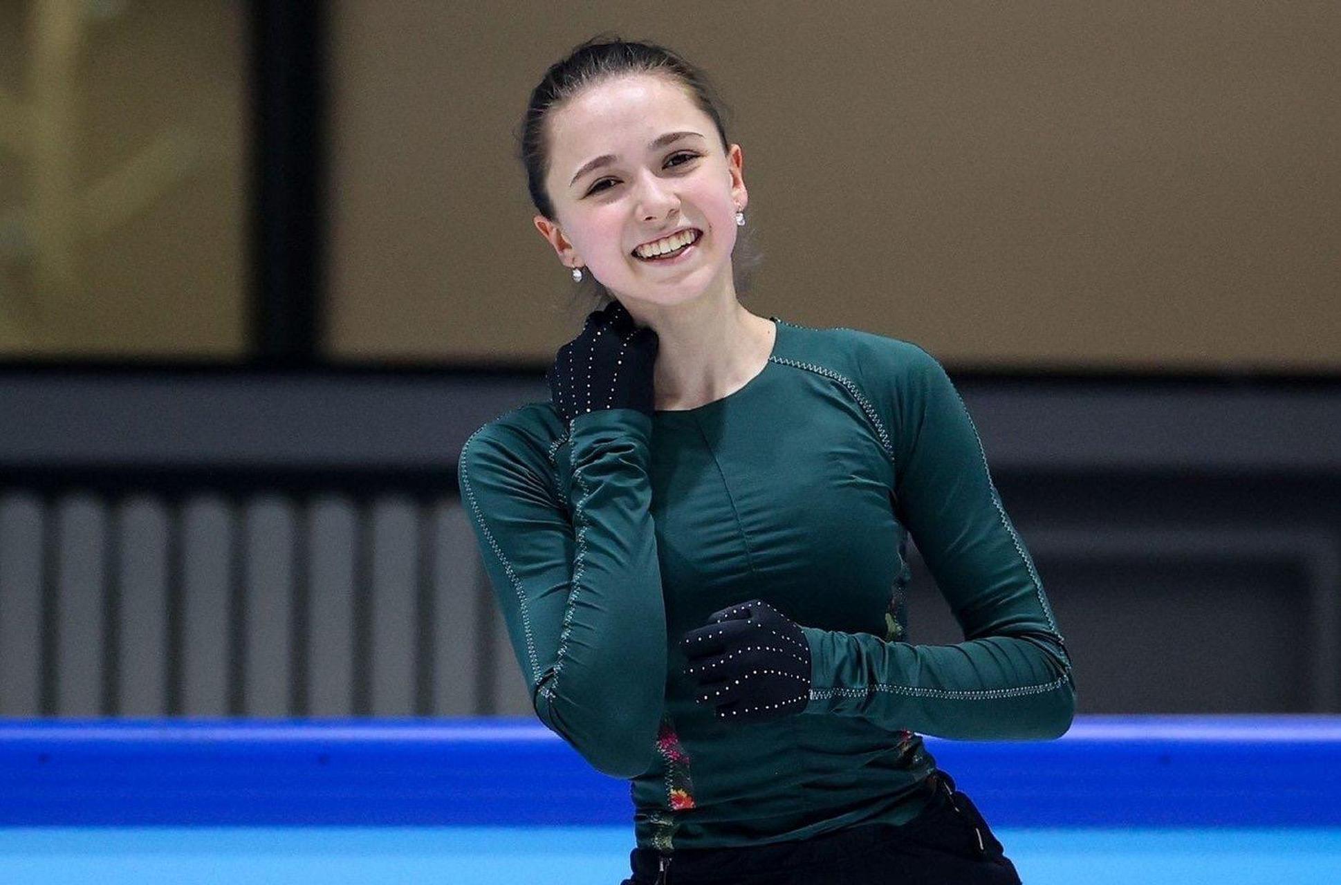 美丽优雅的俄罗斯花滑运动员卡米拉 · 瓦利耶娃(kamila valieva)