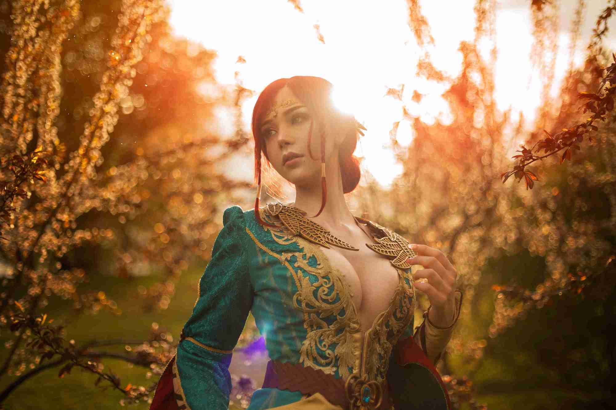 Sayathefox cosplay图集，橘色的黄昏完美融合