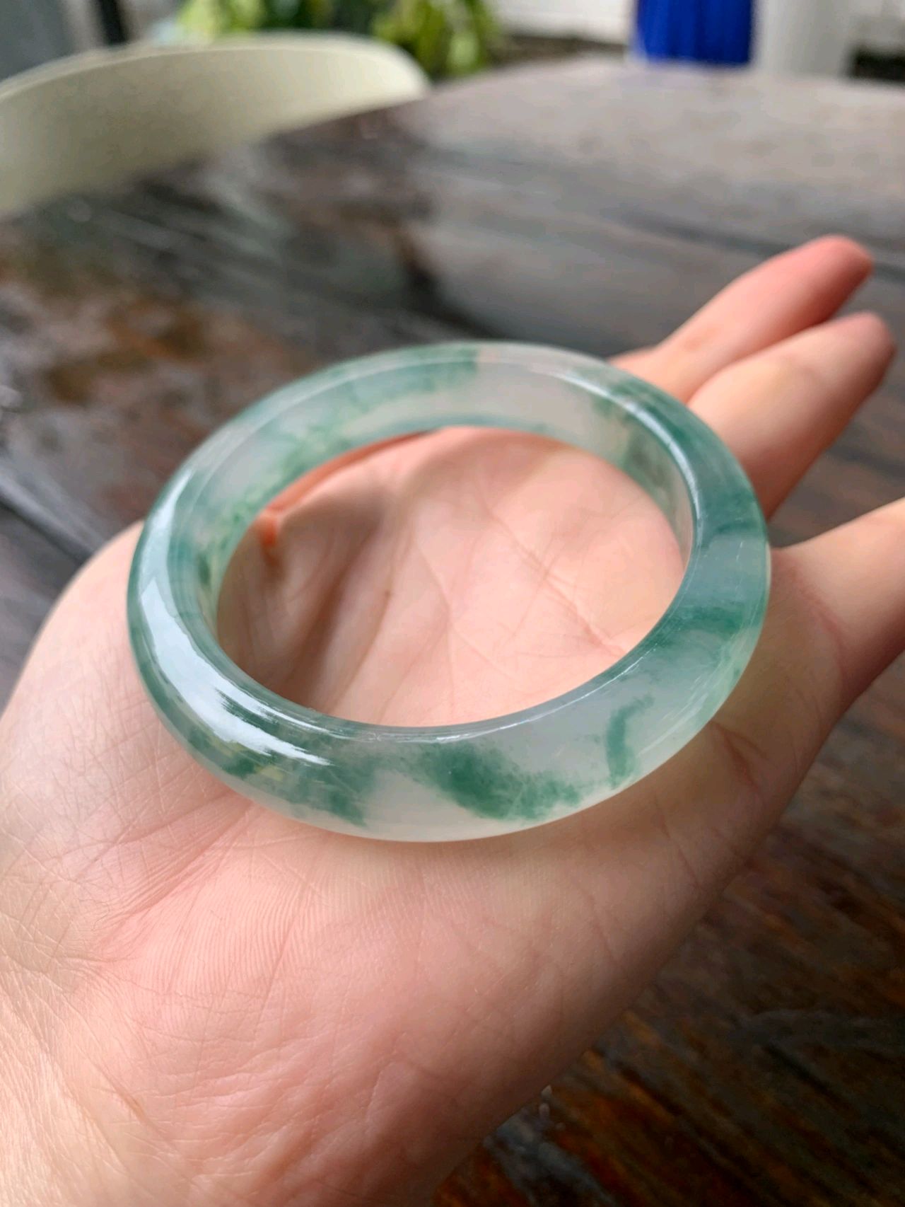 高冰种飘花手镯