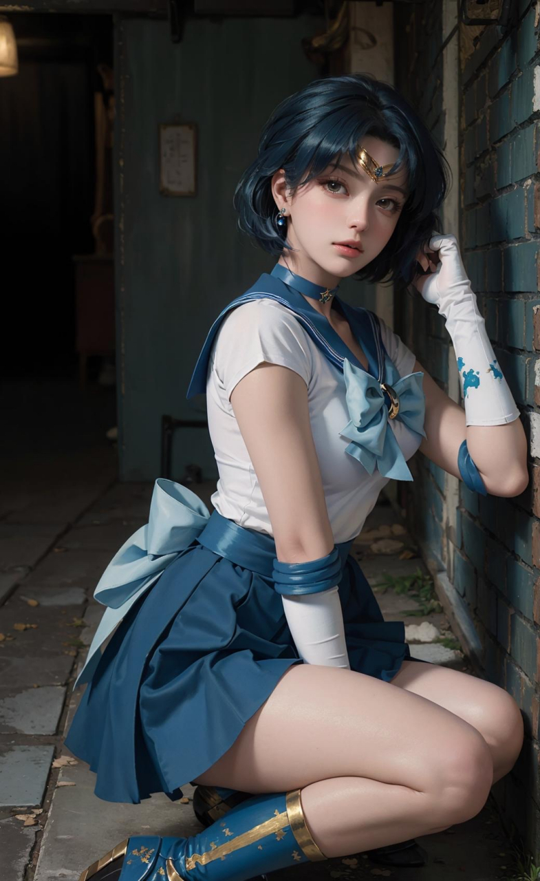 ai绘画|美少女战士 水星 水野亚美