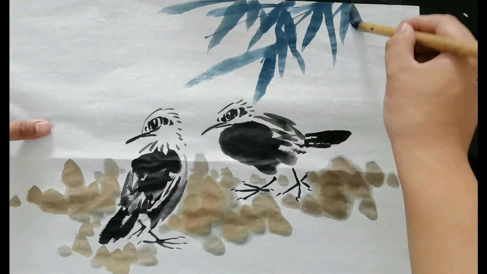 花鸟白头翁画法,夫妻恩爱象征