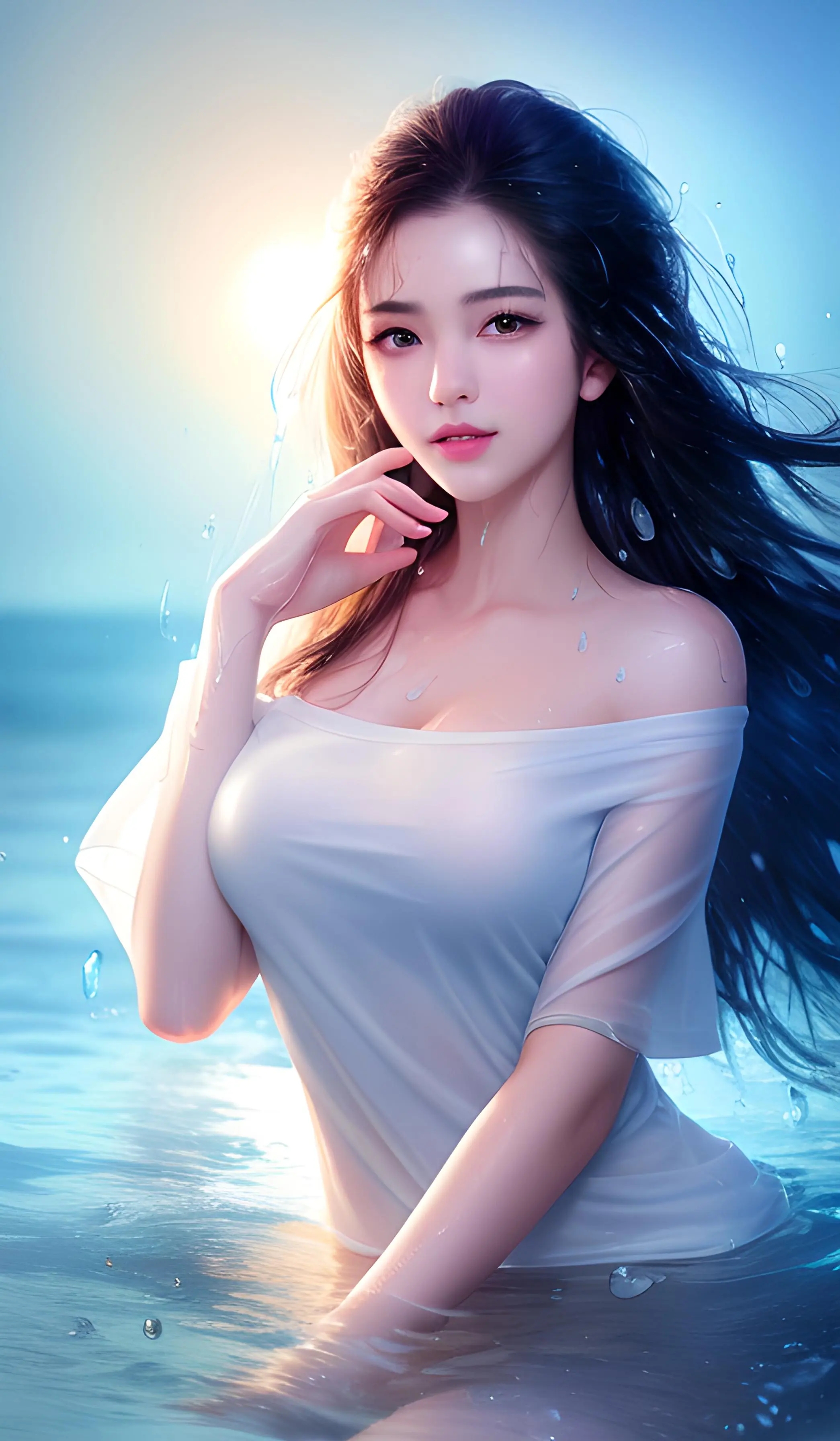 【AI绘画】一双明月贴胸前，紫禁葡萄碧玉圆。