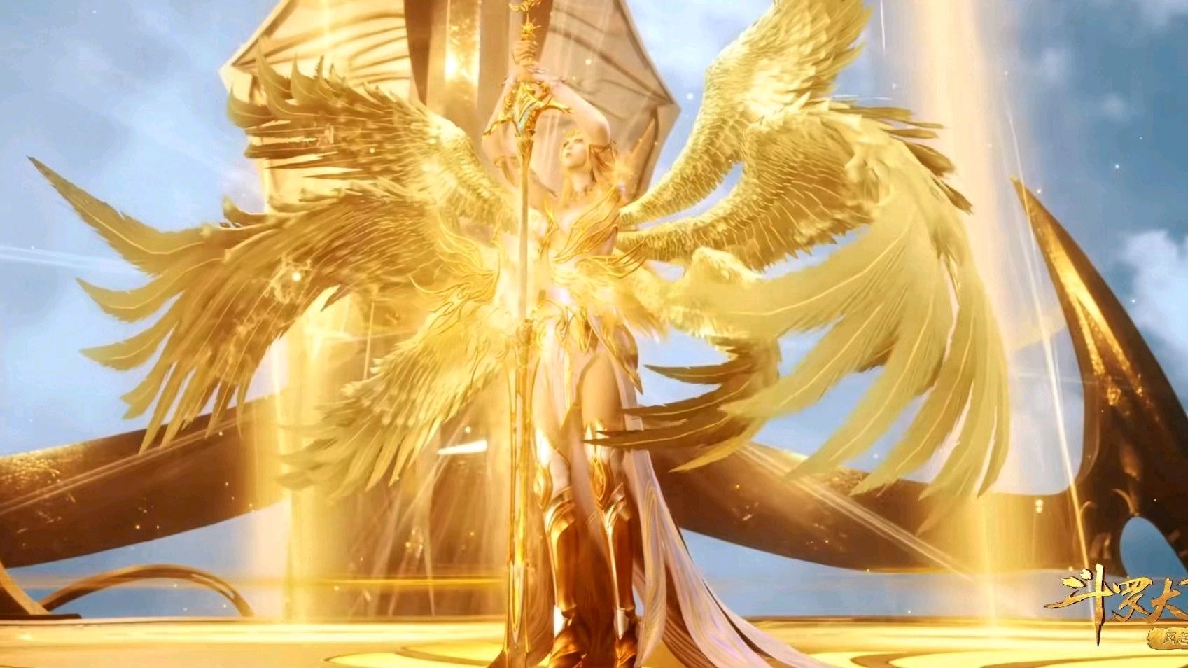 千仞雪拔出天使之剑,已是封号斗罗,唐三却未突破90级