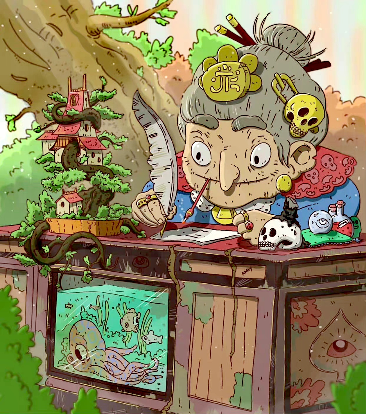 画师andy illustrator 动漫场景插画作品欣赏