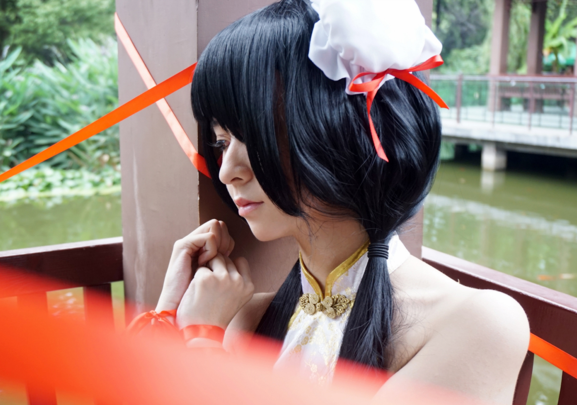 cosplay:被红色胶带绑住双手的旗袍时崎狂三,请放弃挣扎乖乖听话