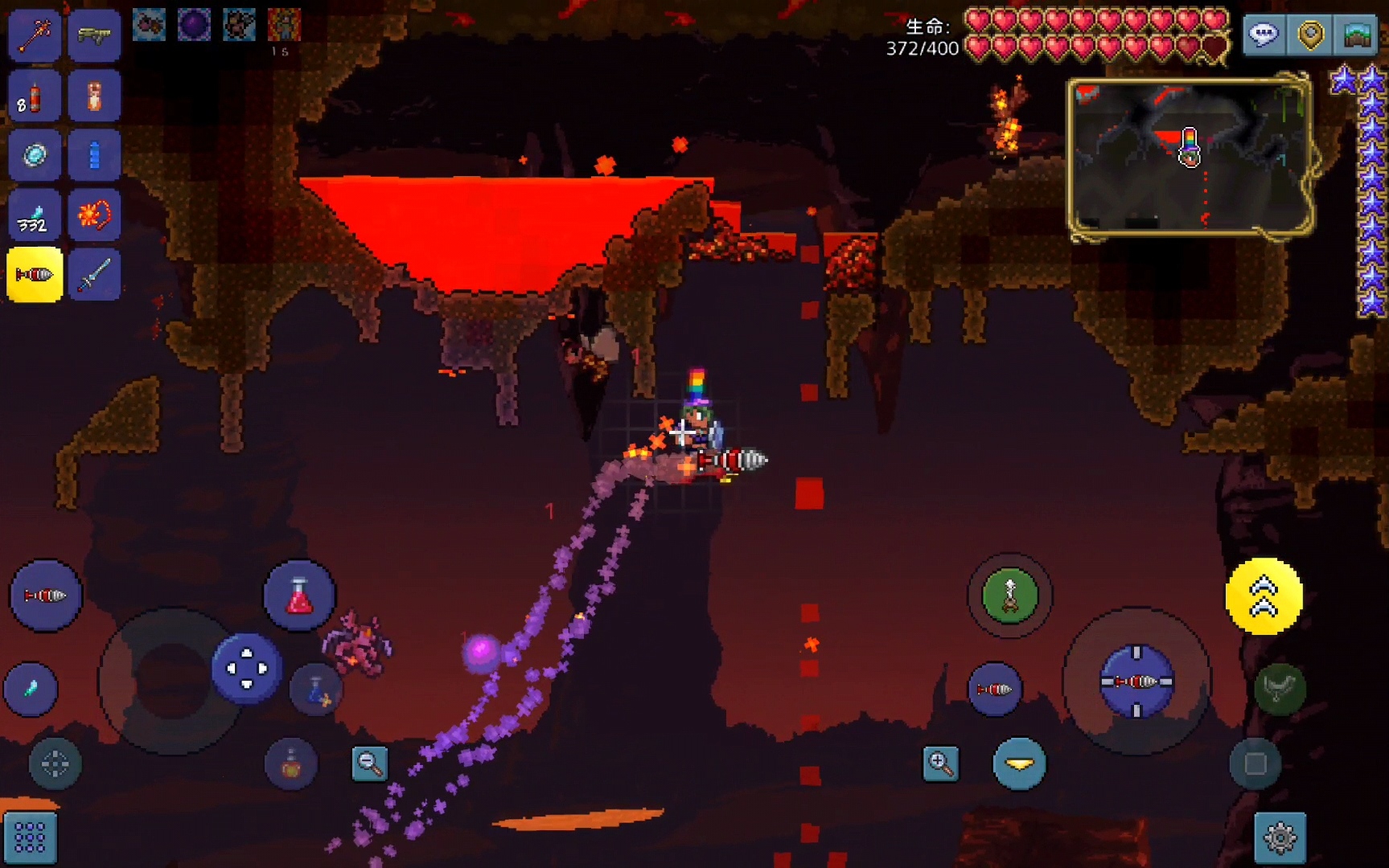 泰拉瑞亚:挖掘精金矿,岩浆从天而降的感觉不爽!