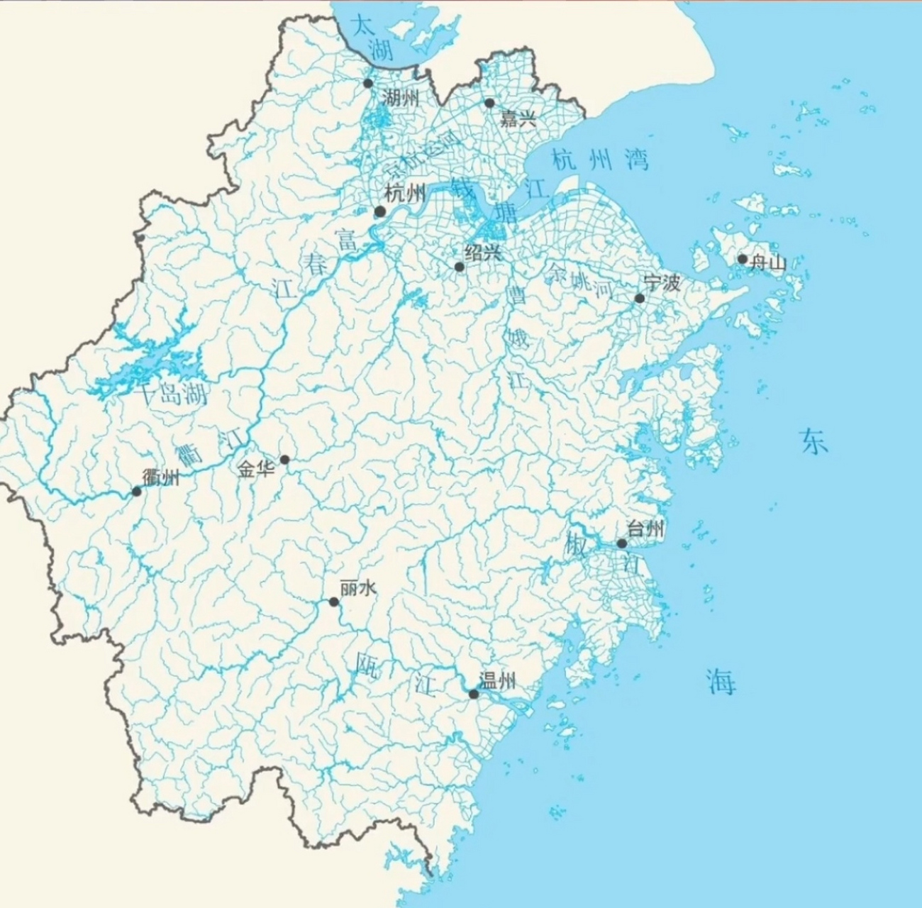 浙江省水系图图片