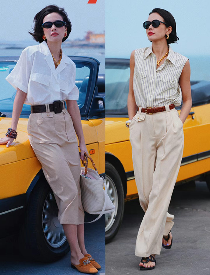 重回90年代,港风穿搭洒脱中带着小性感,太好看了