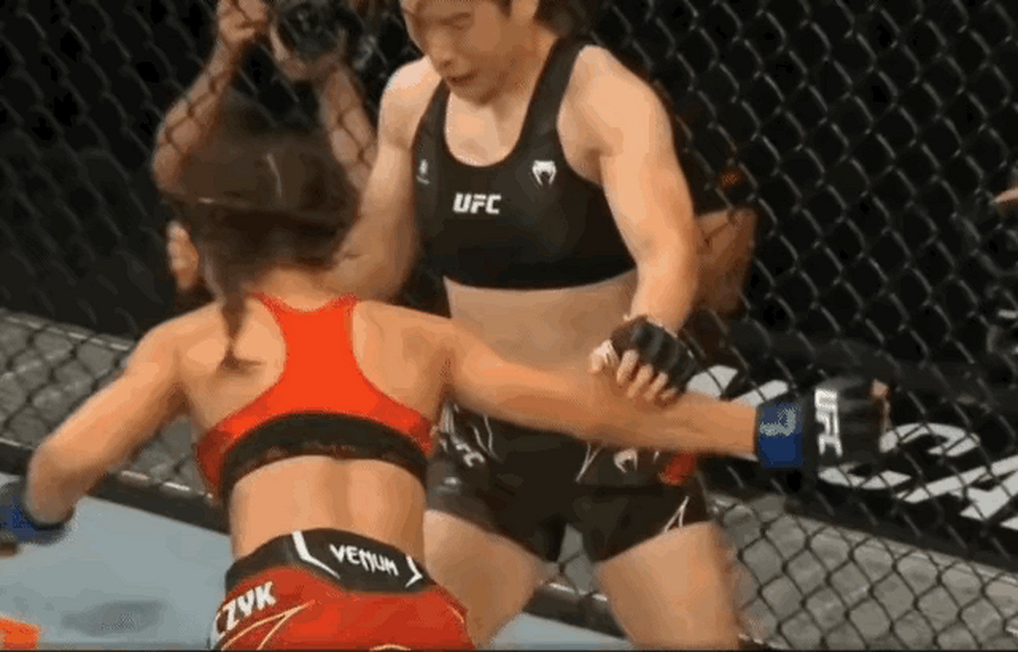 张伟丽自从跟着鸽武缘(陈阔)练了几招"通背拳"以后还真派上用场了,在