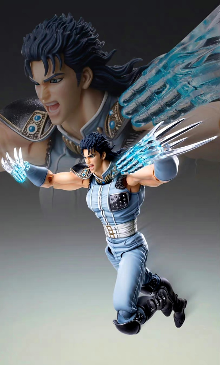 模型欣赏:medicos 超像可动 北斗神拳 雷伊 可动手办.