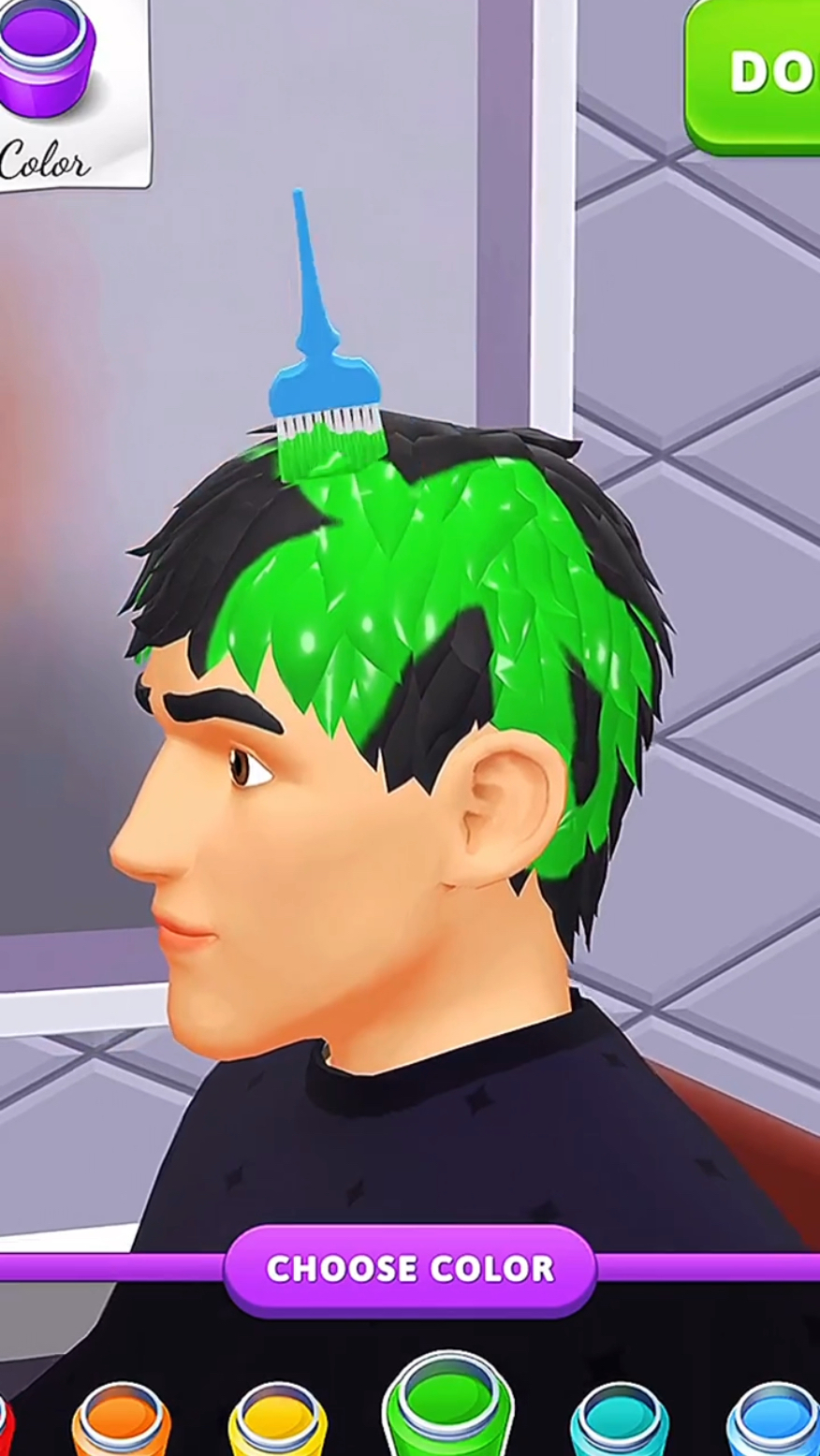 给唐三哥哥染个绿色的头发!