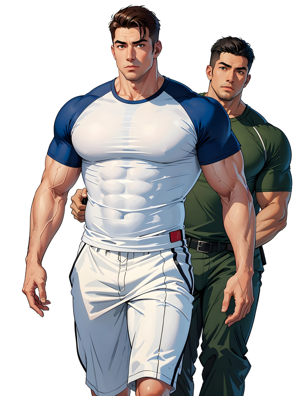 二次元里的肌肉兵哥哥#ai绘画# #动漫头像和壁纸# #肌肉型男