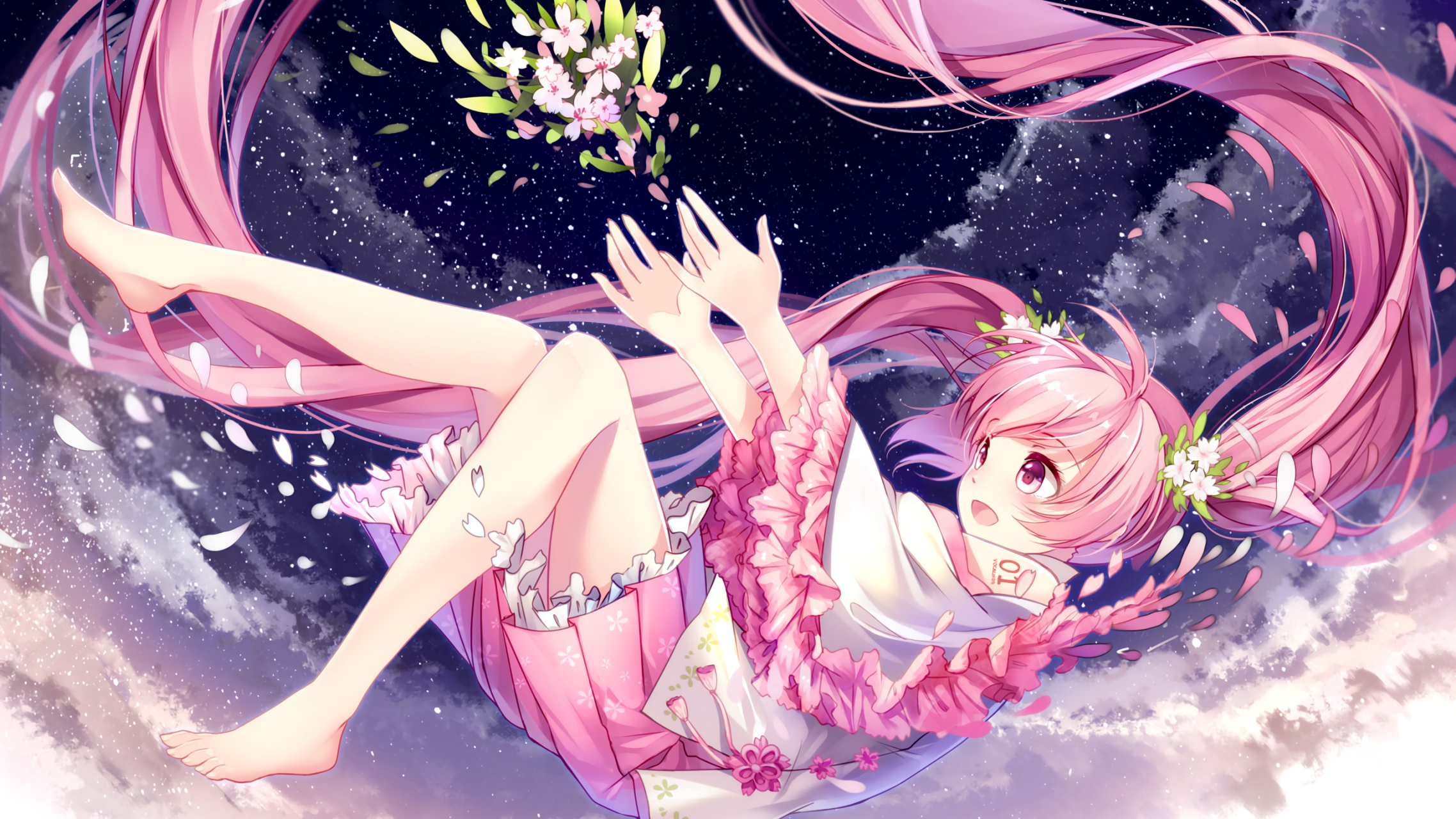 粉色初音公主殿下#二次元美图# #动漫美图