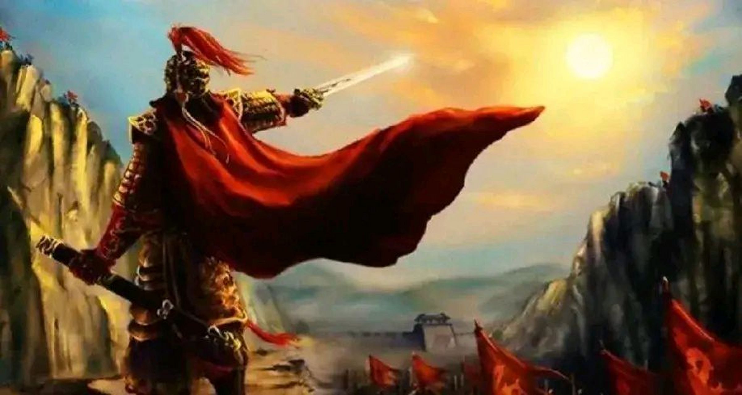 就图随笔·夜战孤城 戎装飒飒,铁马凌空.