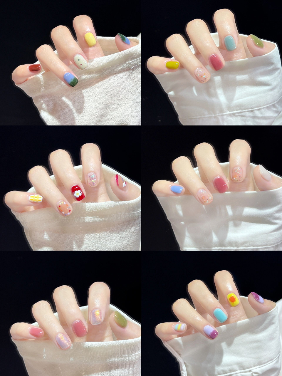 不得不爱的多巴胺彩色系美甲合集来咯! #ai潮流种草季