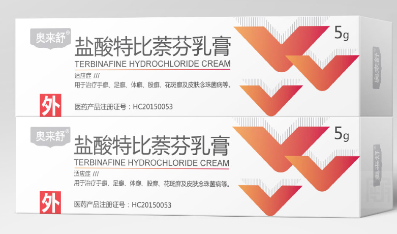 盒畔创意包装设计:澳美制药奥来舒盐酸特比彩芬乳膏包装设计