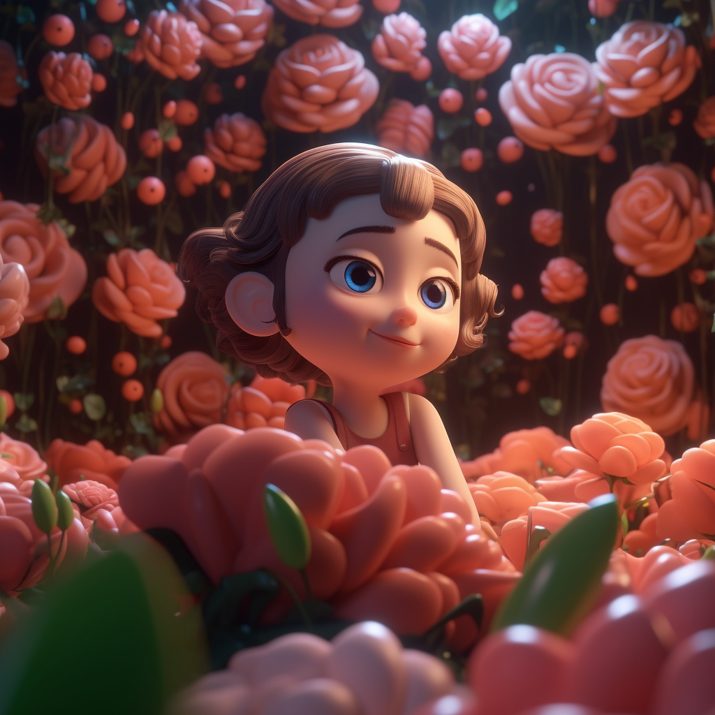 非常可爱的3d动画女孩