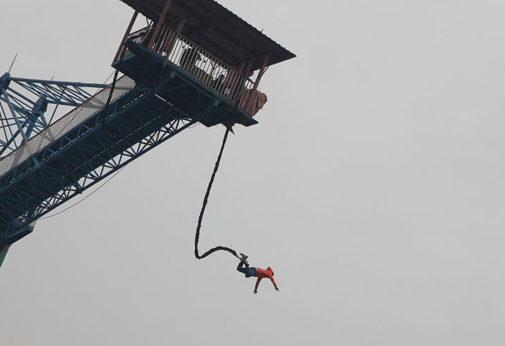 世界最高的蹦极地,张家界大峡谷玻璃桥蹦极,你敢尝试吗?