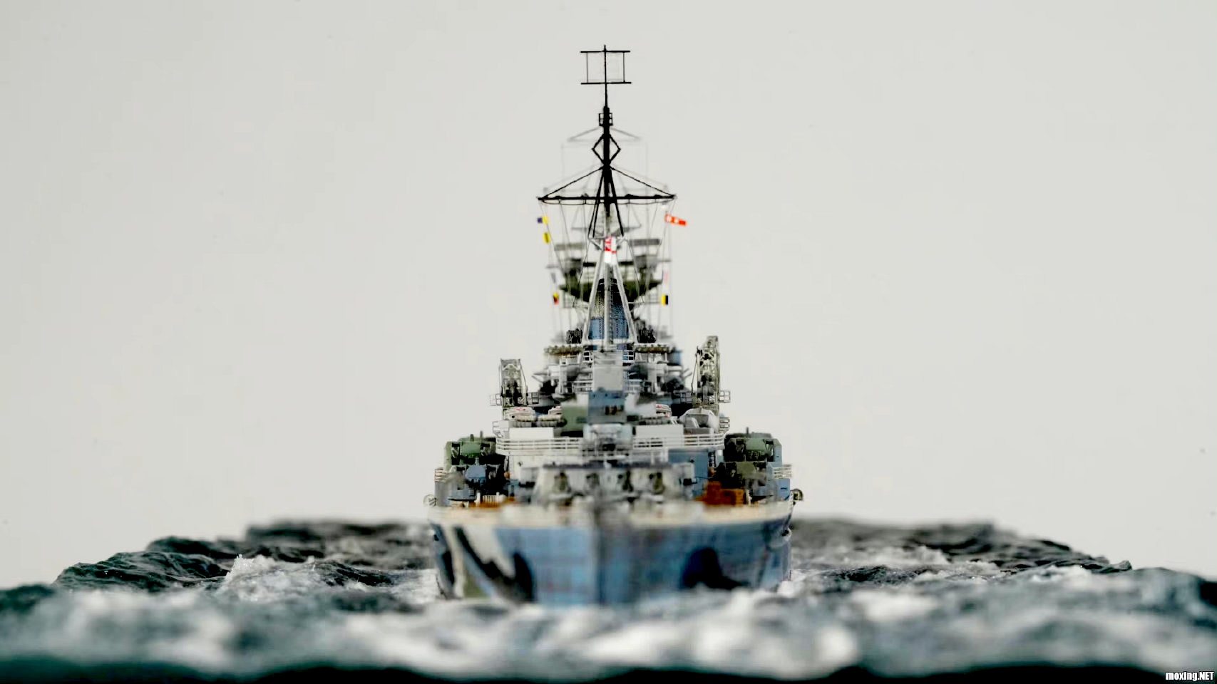 军模欣赏:1/700 威尔士亲王号战列舰模型