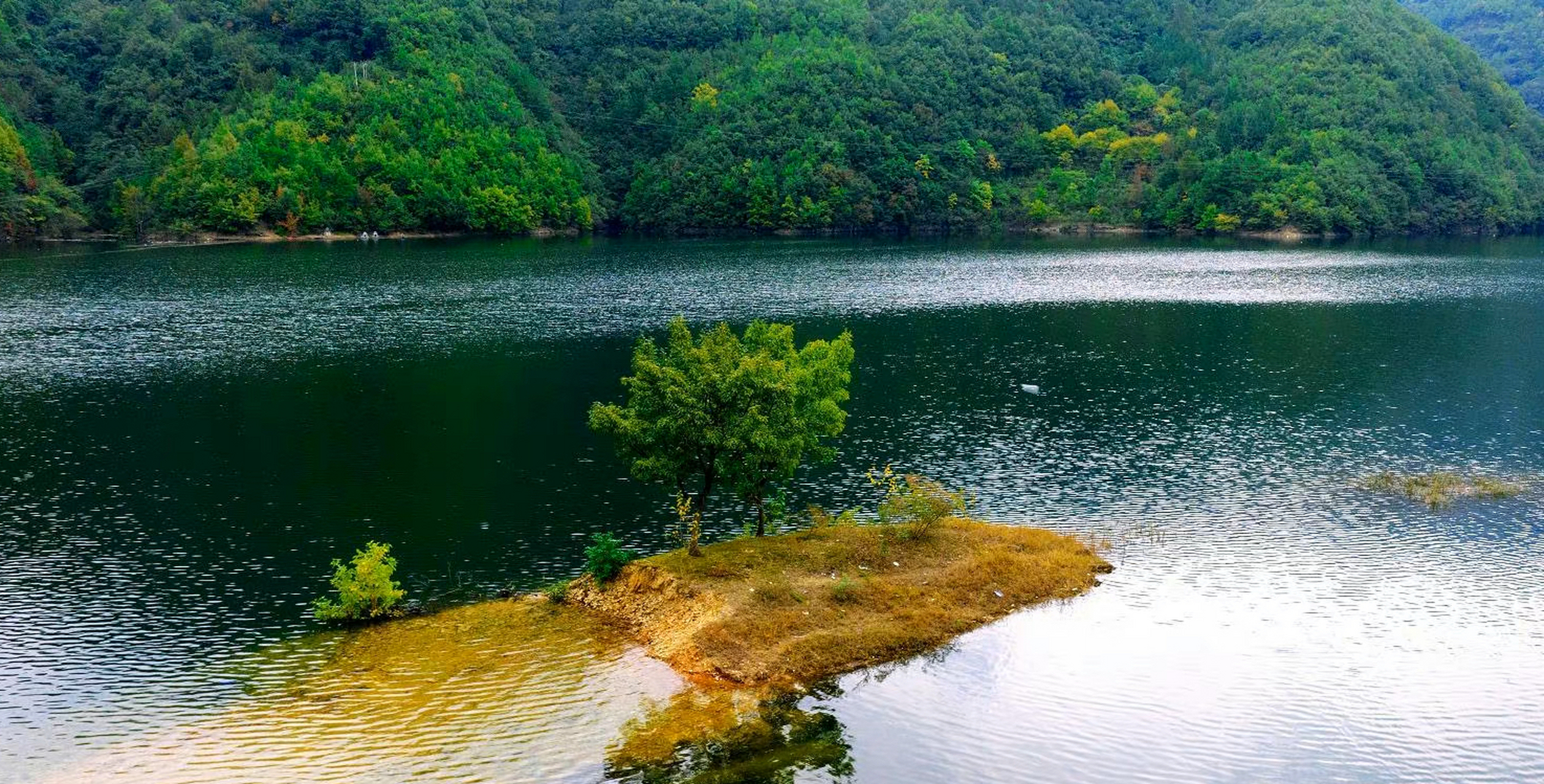 再过十天左右,上帝打翻的调色盘,将把白龙湖醉美秋色呈现.