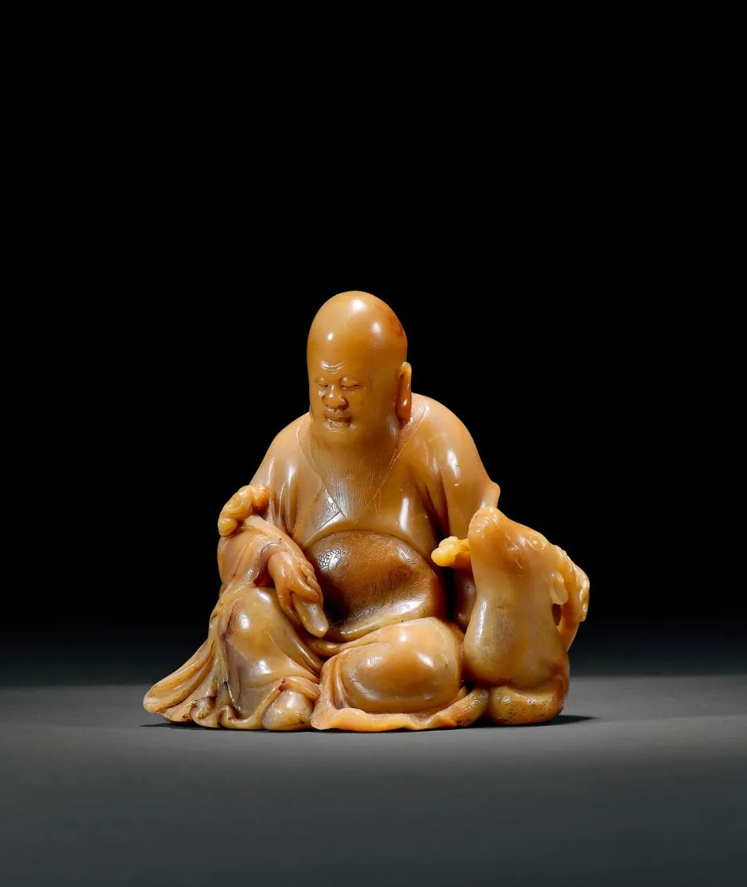 明末清初《寿山石雕寿星》