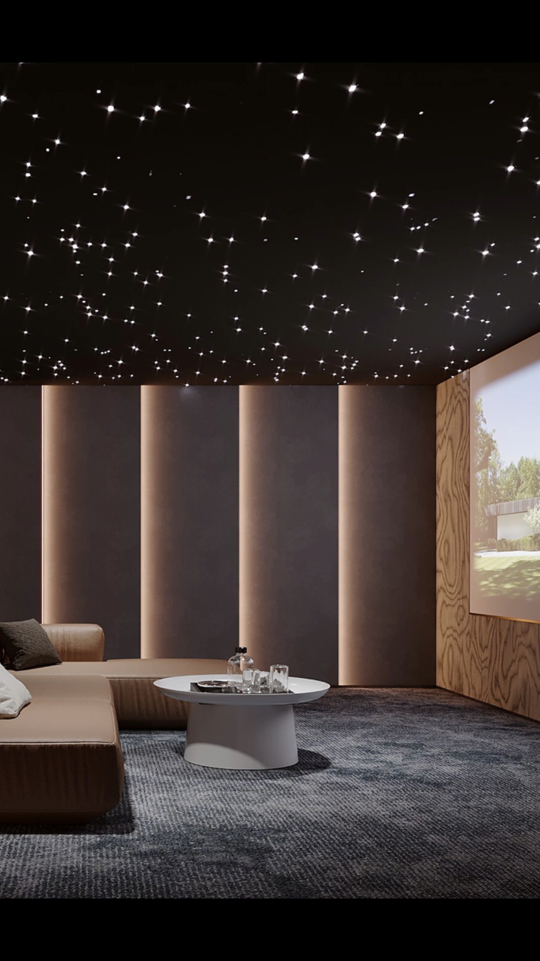 家庭影音室设计星空顶很漂亮