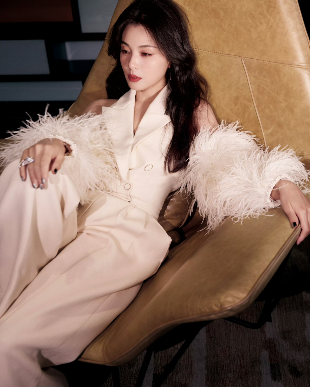 刘涛白色连体裤#优质作者榜