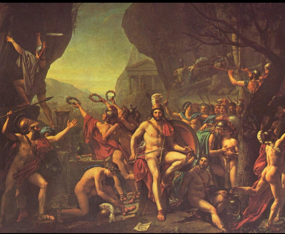 油画艺术作品赏析 雷奥尼达在温泉关