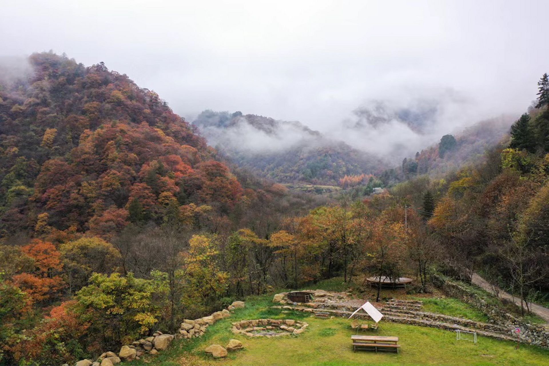秋天的秦岭美的十分夺目,非常适合一家人或者几个朋友,开车在里面慢慢