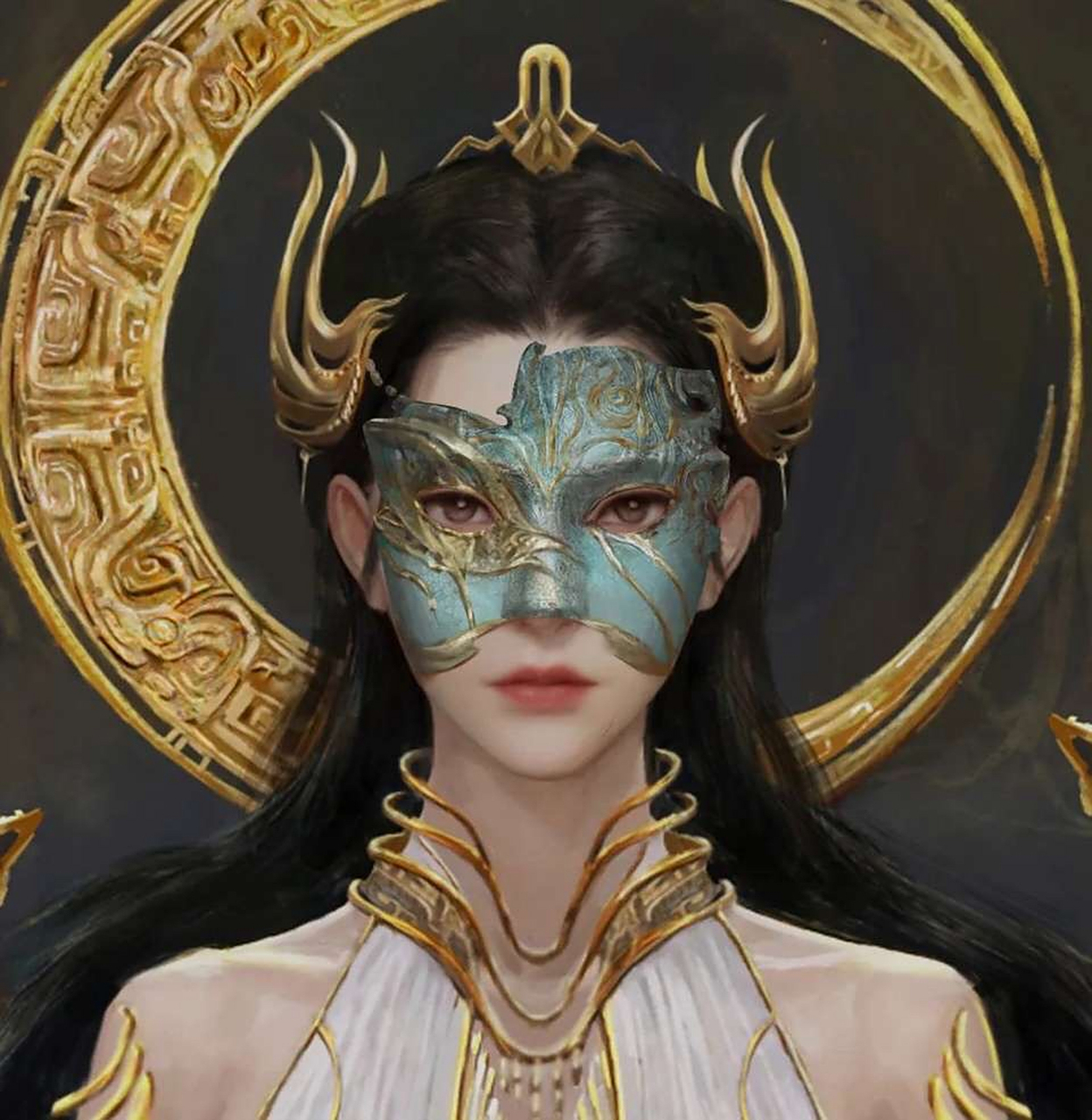 狠人大帝的面具,似笑非笑,似哭非哭,不应该是这个表情吗[捂脸]#动漫