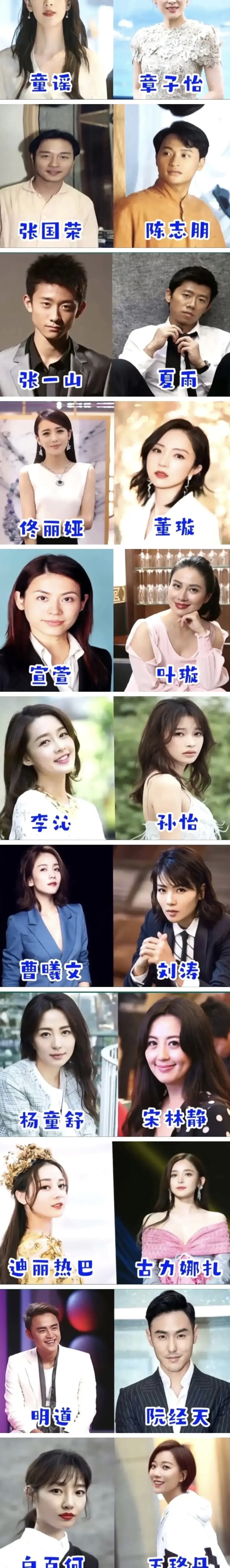 那些长相相似的明星们