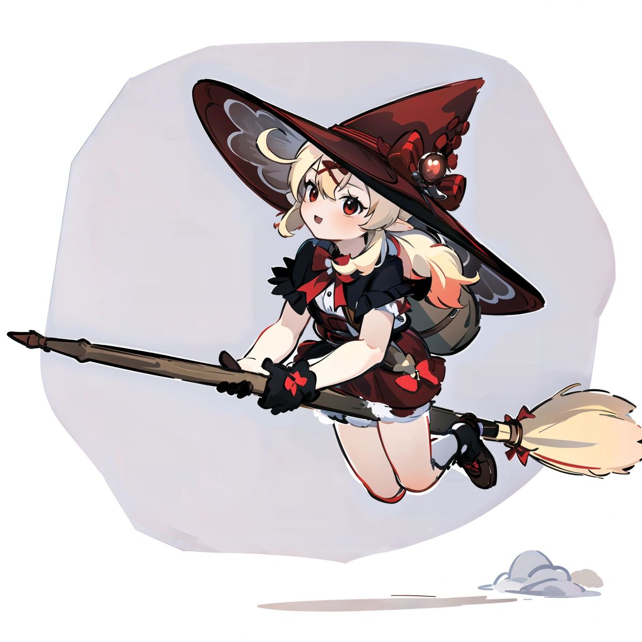 【原神】可莉的新皮肤是飞天小女巫 小可莉坐上扫帚飞天咯!