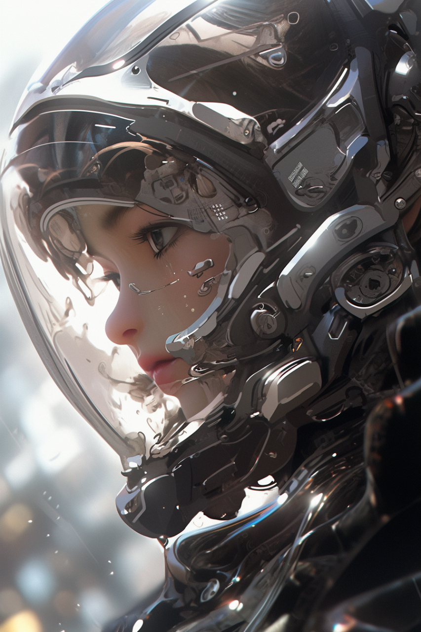 机械美女头像#ai绘画# #美女# #壁纸