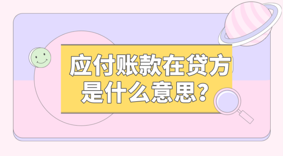 应付账款在贷方是什么意思?