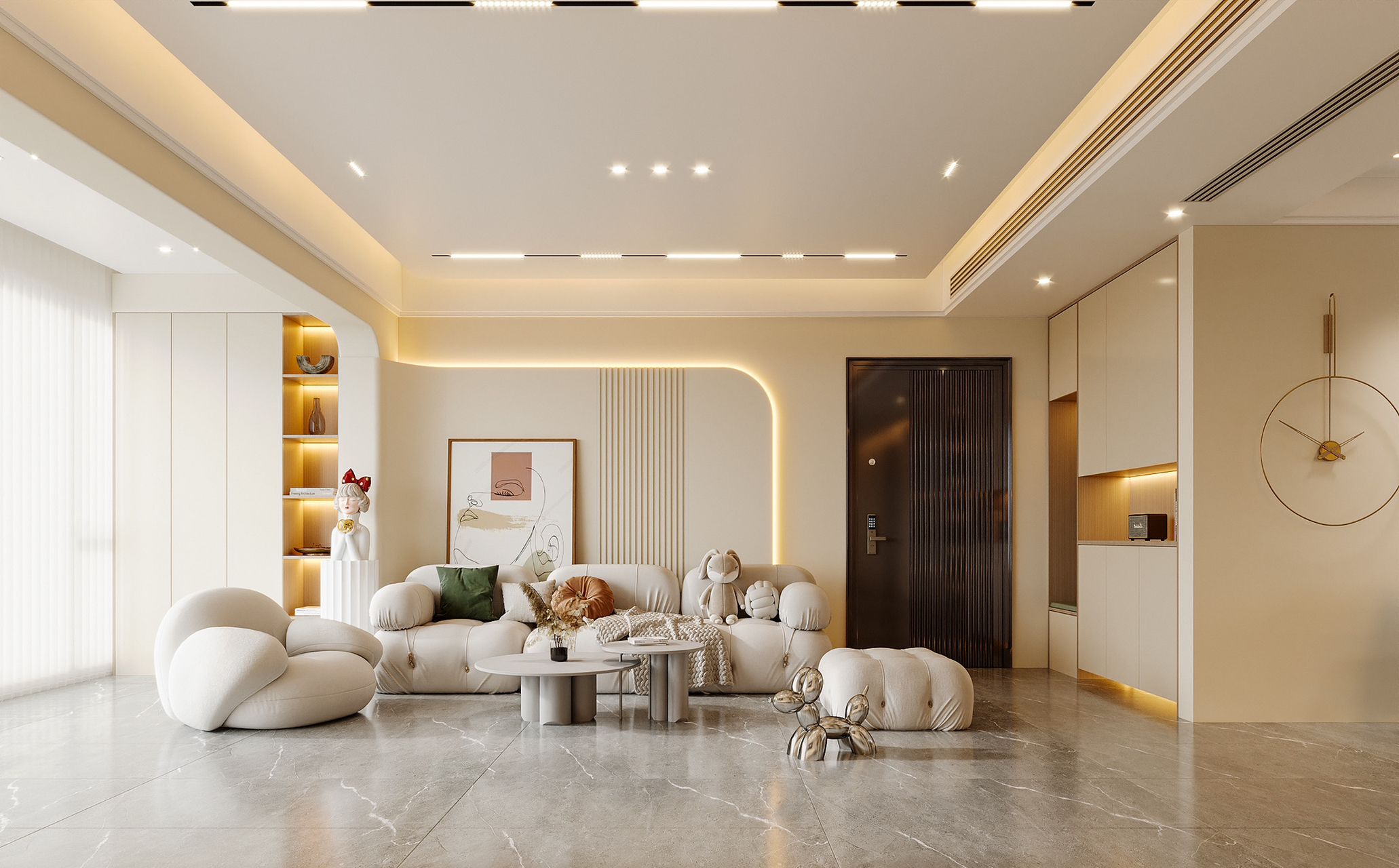 业之峰装饰,奶油风装修效果图表现#且踏青且装修