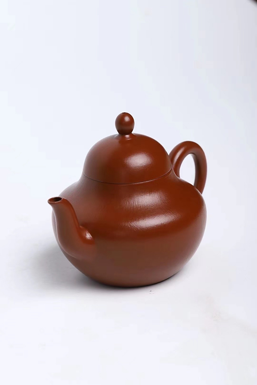 朱泥名家秦巡全手《思亭》#紫砂壶# #全手工#  容量:160cc,泥料采用