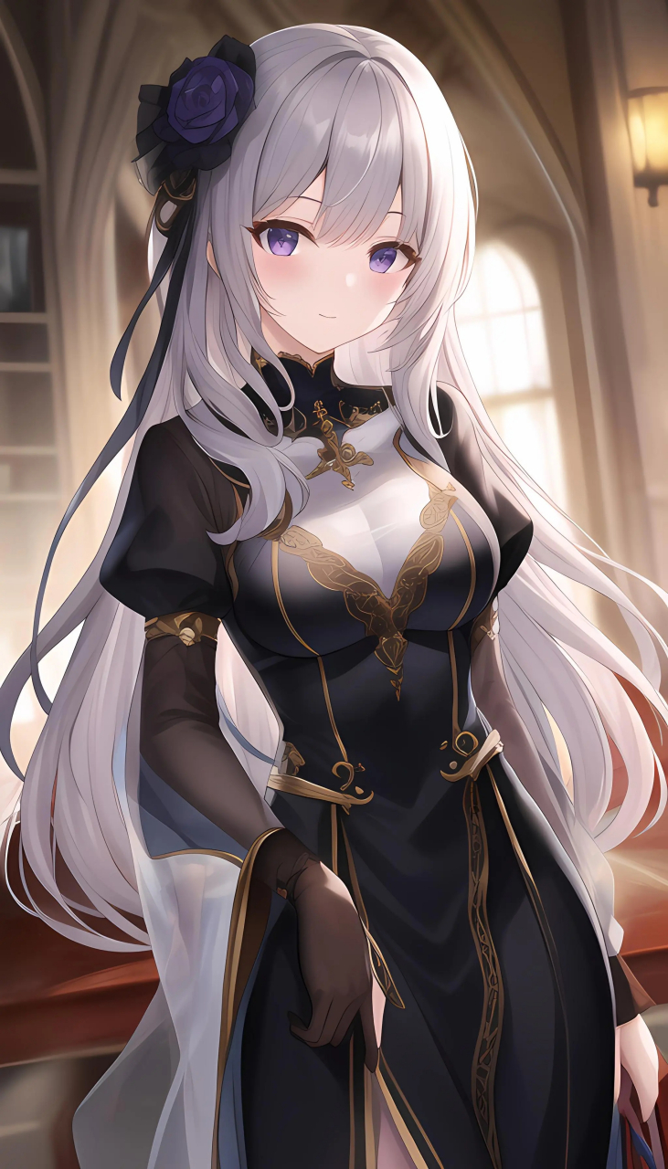 黑色礼服,酷不909090#二次元美图