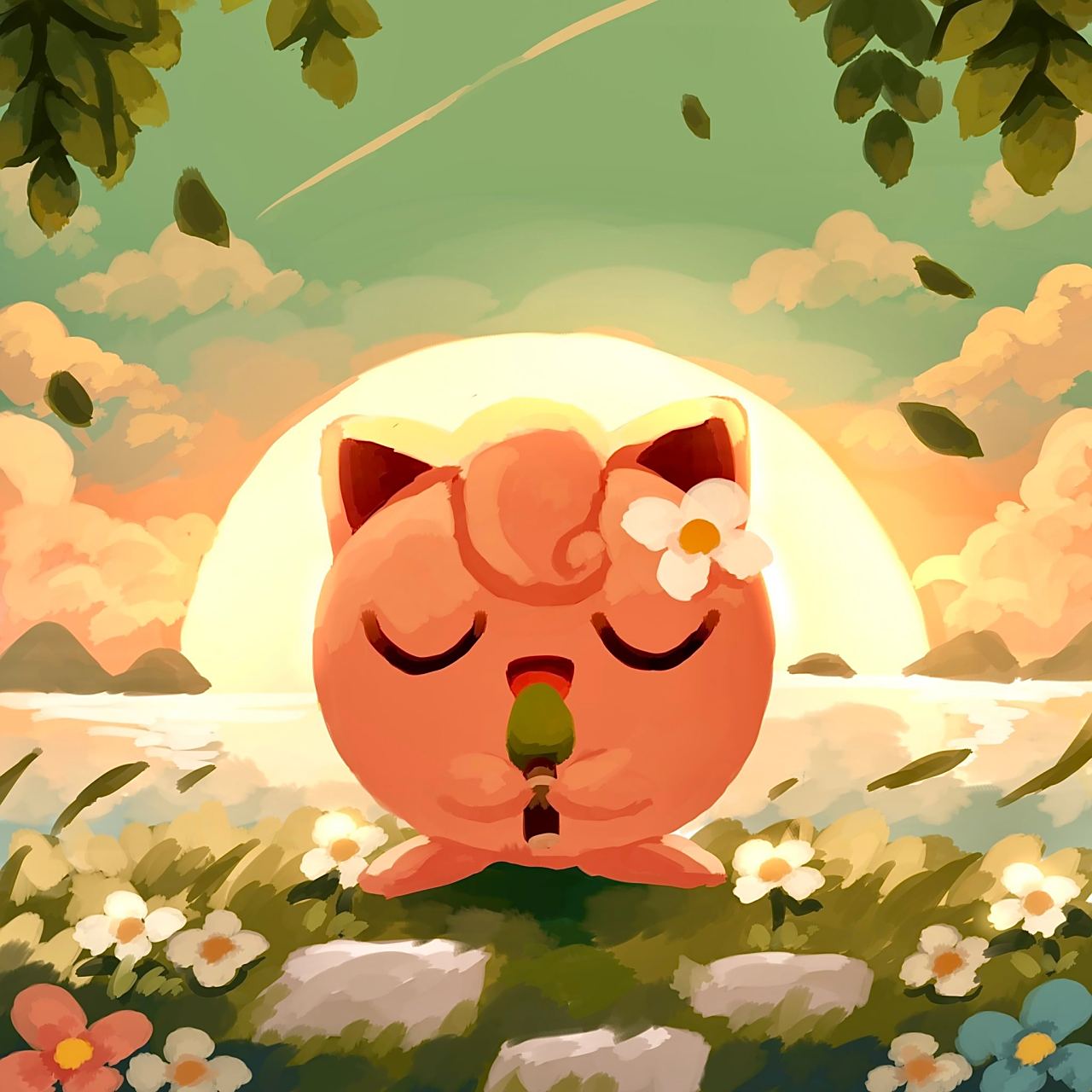 明天又是周一了,胖丁一首歌,祝各位晚上好好睡一觉#精灵宝可梦# #动漫